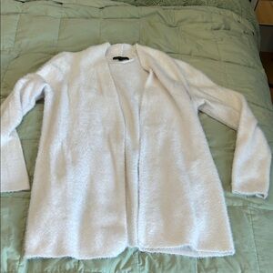 Banana Republic White Fuzzy Cardigan